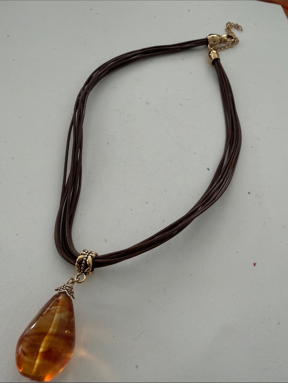 Lia Sophia
Amber Teardrop  necklace